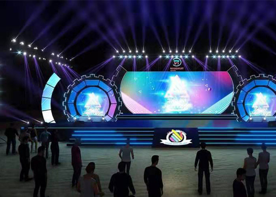 تأجير لافتات LED P3.91 P4.81 SMD2020 شاشة LED ذات ألوان كاملة لخلفية المسرح
