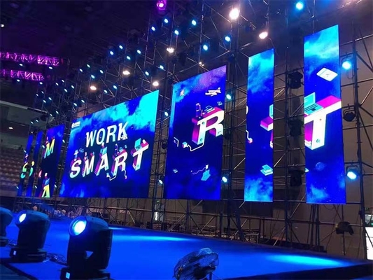 800nits داخلي تأجير شاشة LED P4.81 RGB جدار فيديو عملاق محمول