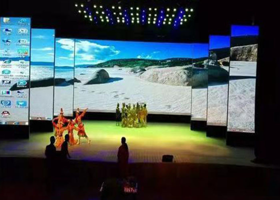 شاشة LED داخلية كبيرة منقولة P3.91 RGB لوحة عرض LED للإيجار